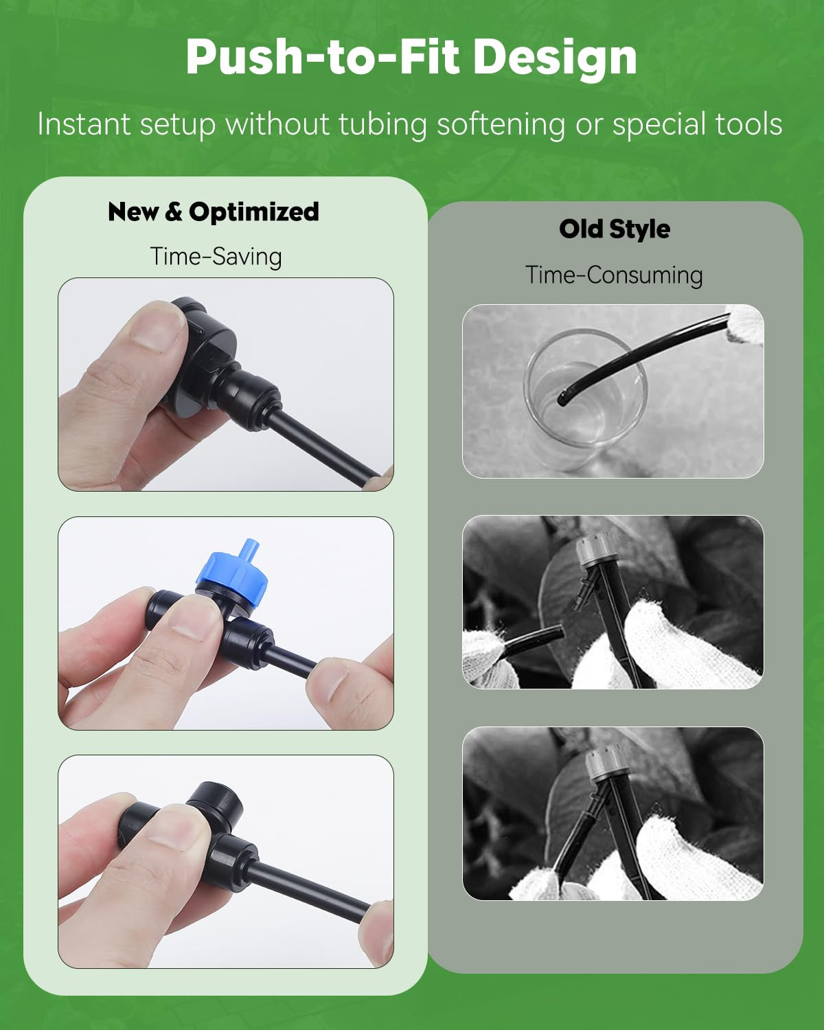 Drip Irrigation Kit, Quick-Connect 100 Ft. Drip Irrigation System with 1/4" Tubi
