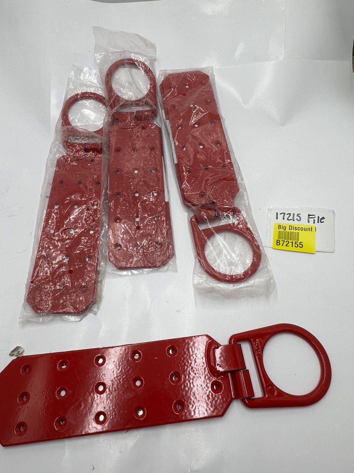 QTY 4 Peakworks Genuine Steel Roof Anchor Bracket Fall Arrest System RB-9800 Red