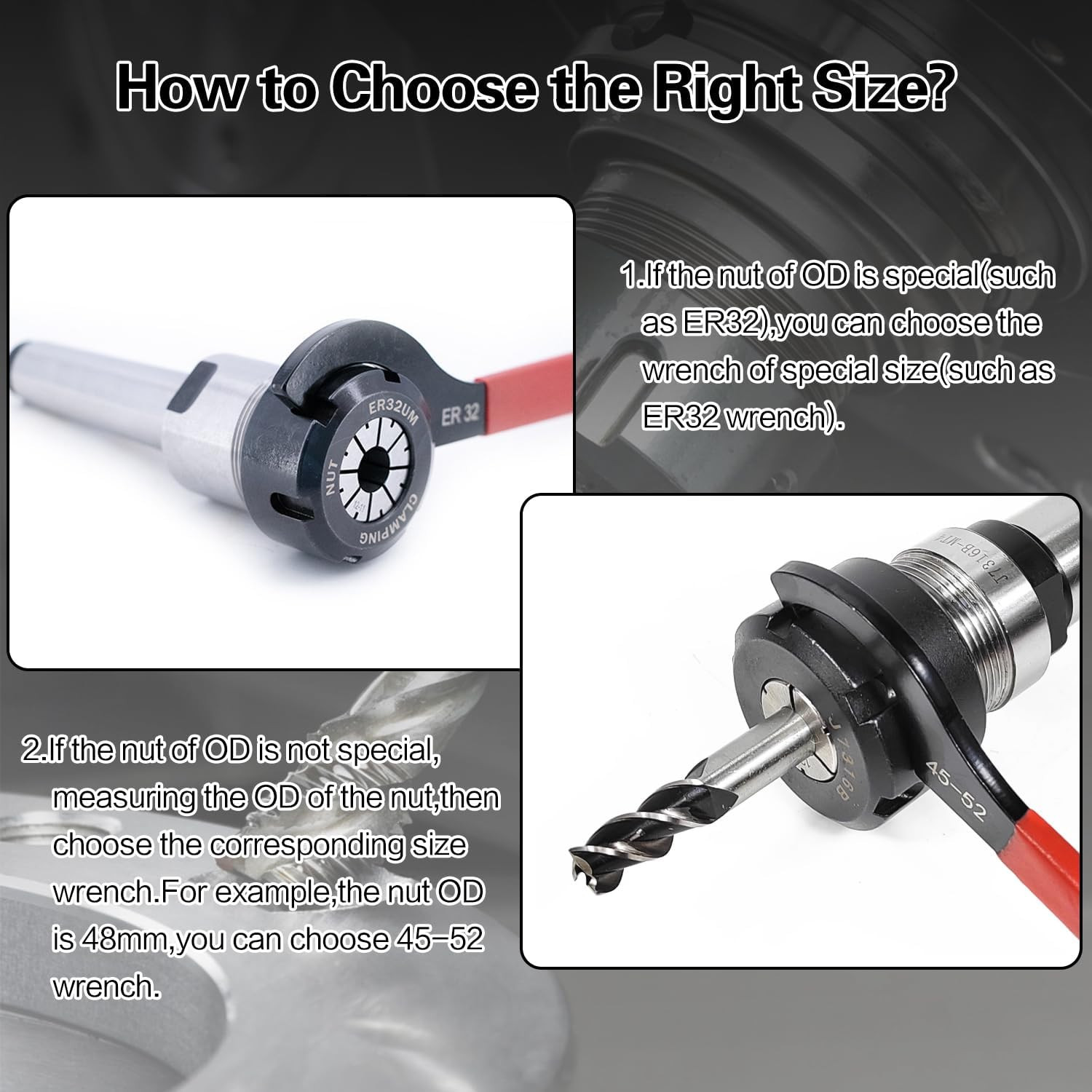 6Pcs Coilover Spanner Wrench Set, C-Shape Shock Spanner Hook Wrench Tools, for S
