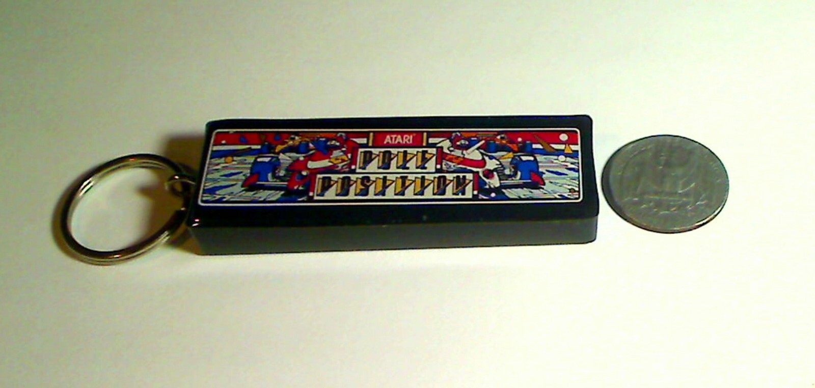 Pole Position Arcade Marquee Coin Door accessory Keychain