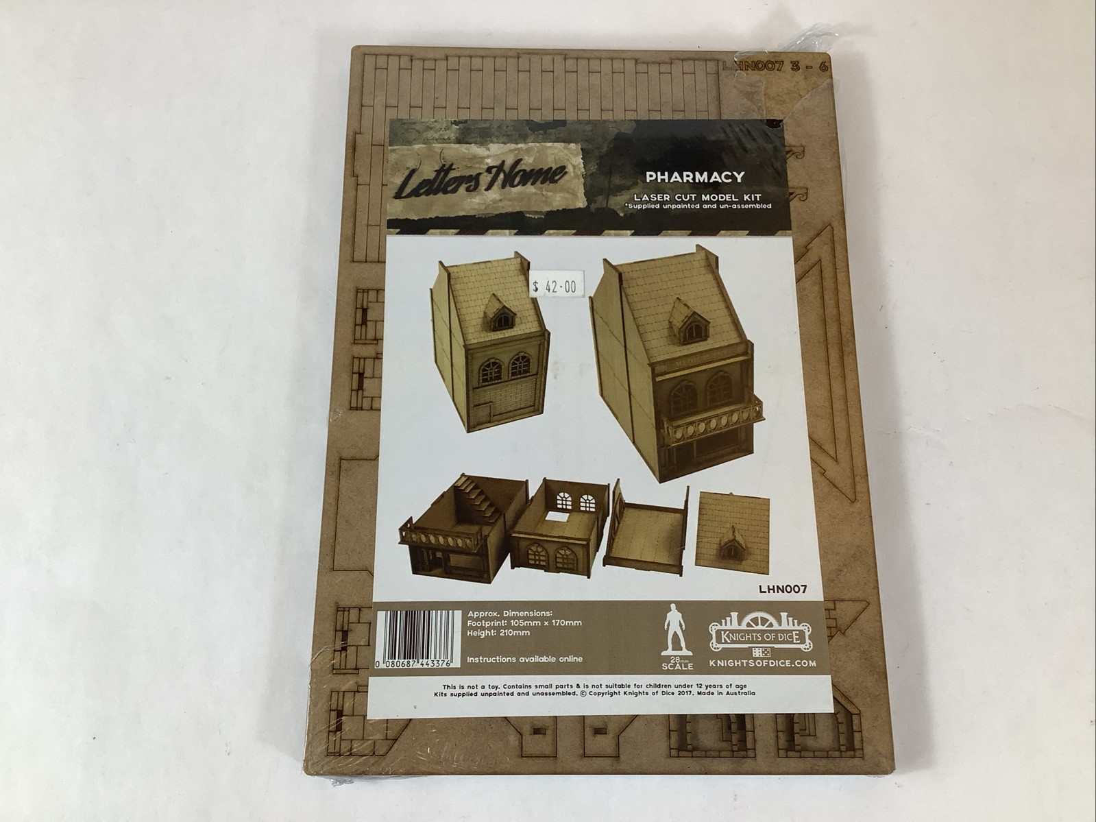 Knights of Dice Laser Cut MDF Model Kit WW2 28mm Terrain Pharmacy LHN007 NEW
