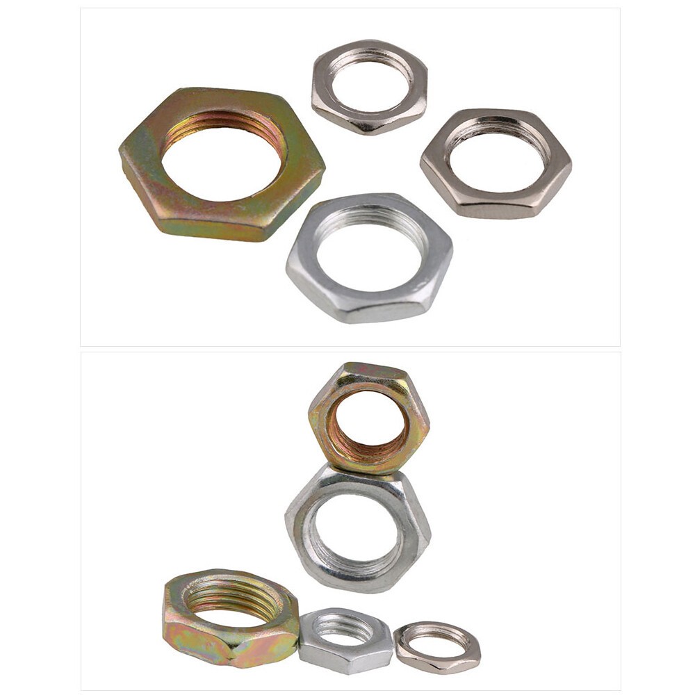 M7 - M16 Fine Pitch Thread Hex Thin Half Lock Nuts Hex jam Nut Zinc Plated Steel