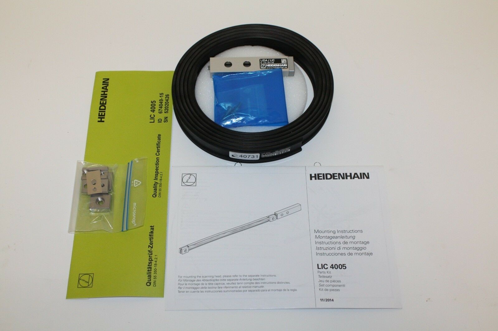 Heidenhain Absolute Scale LIC 4005ml 1040mm ID 674049-15 ID 213 351-6 #40731