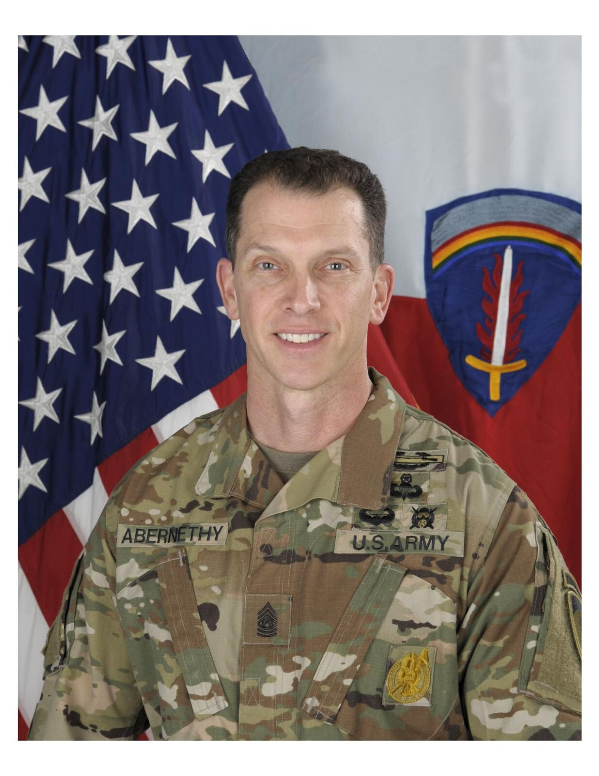United States Army Sergeant Robert V. Aberneth 8x10 Portrait Photo On 8.5" x 11"