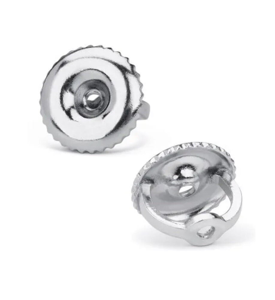 14K WhiteGold Replacement 1 Pair Screw Back for Stud Earrings Value $75.00