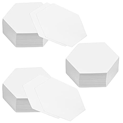 300 Paper Piecing Templates for Quilting - Hexagon Shapes (1 Inch)