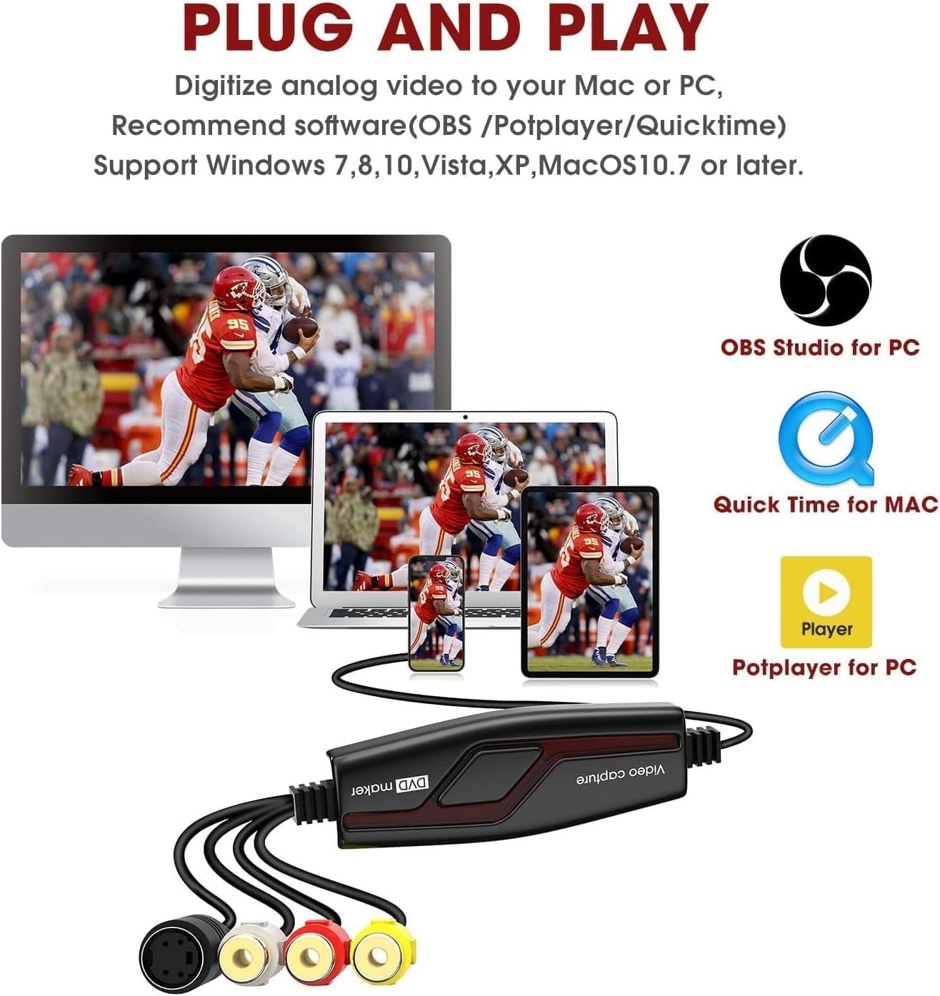 Tape Player Camcorder Digital Converter/`