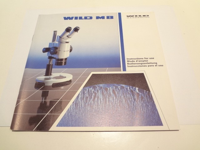 WILD LEICA M8 SERIES STEREO MICROSCOPE ORIGINAL INSTRUCTION MANUAL *NEW*