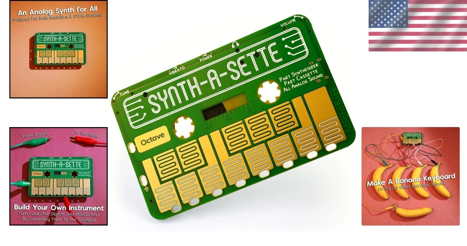 Synth-a-Sette: Cassette-Sized Portable Analog Synth for Creative Musicians