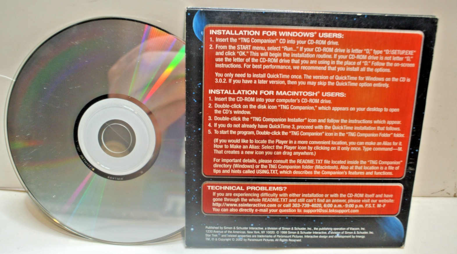Star Trek The Next Generation Companion 1999 CD-ROM Series Guide Script Library