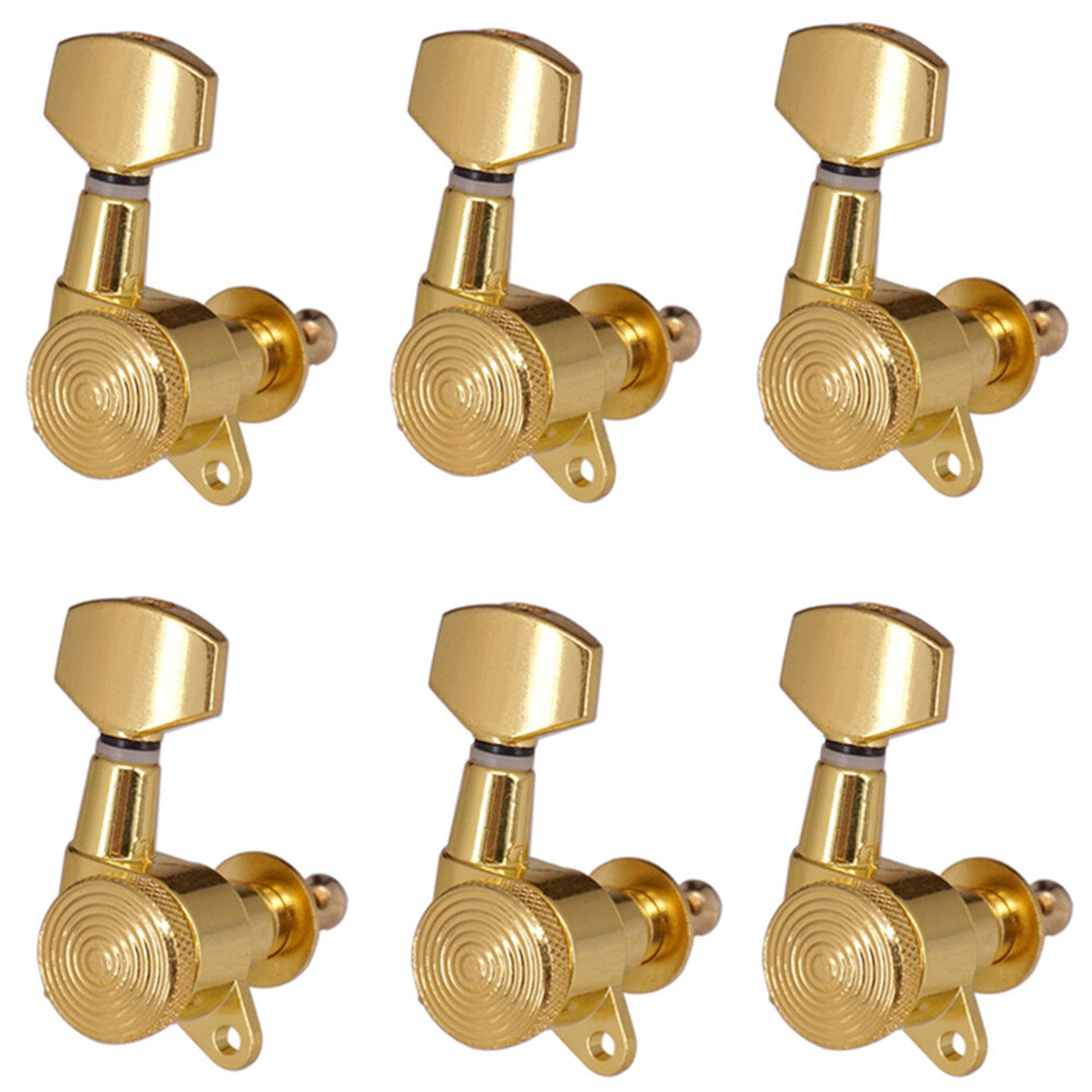 6R Guitar String Inline Tuning Pegs Locking Tuners Keys Machine Heads Gold USA