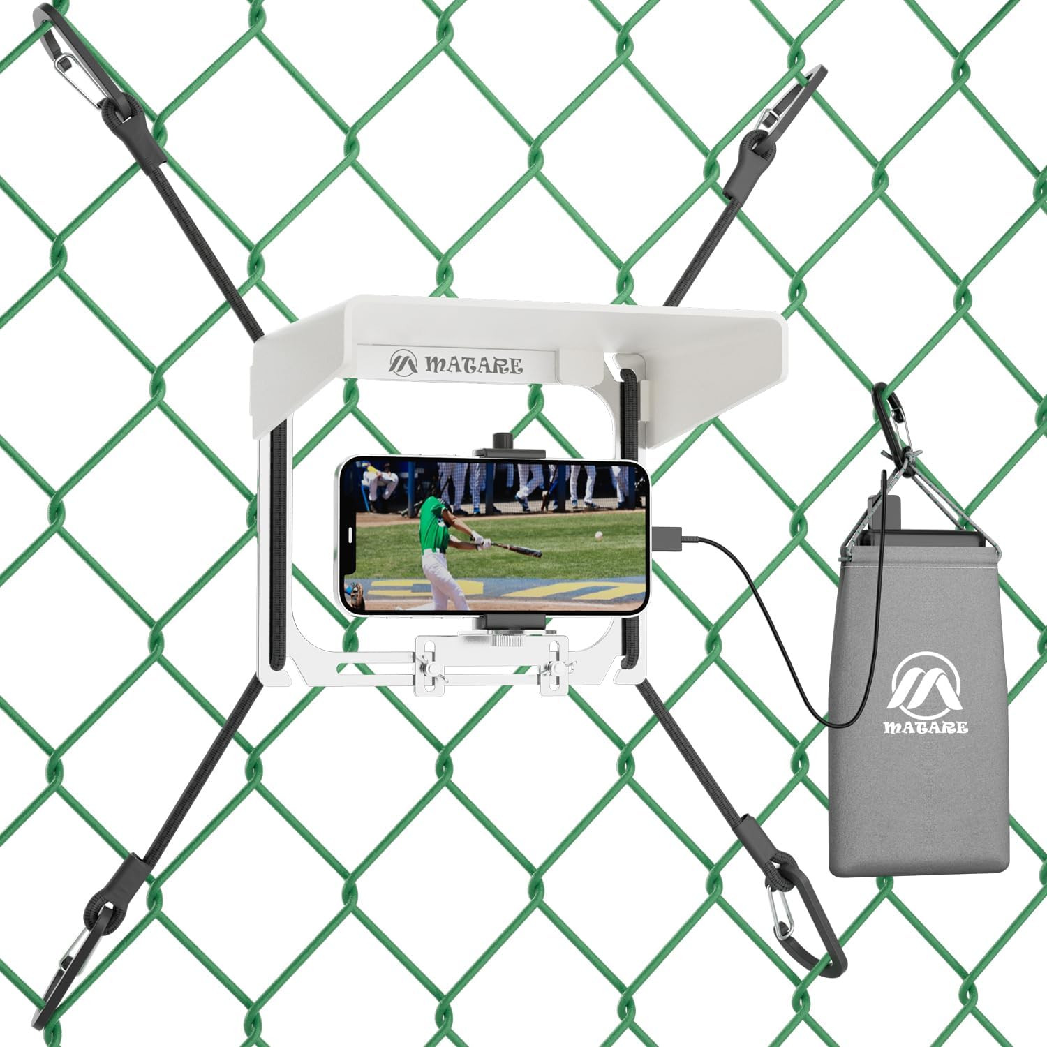 Game Changer Mounting Streaming Kit - Fence Phone Mount for Baseball - Game Chan