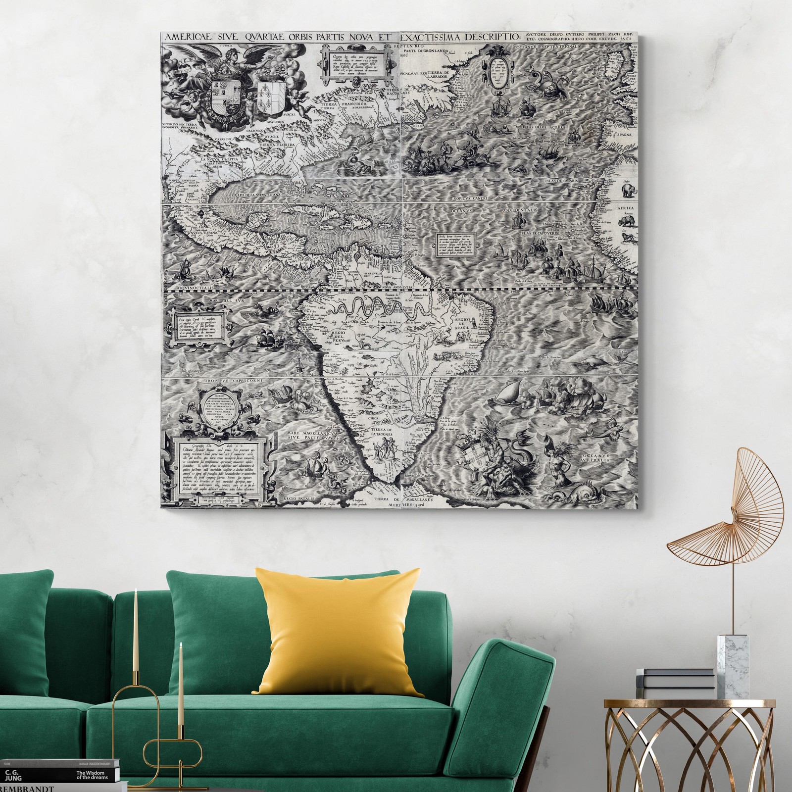 1562 Diego Gutiérrez Map of New World – First to Name California & Americas