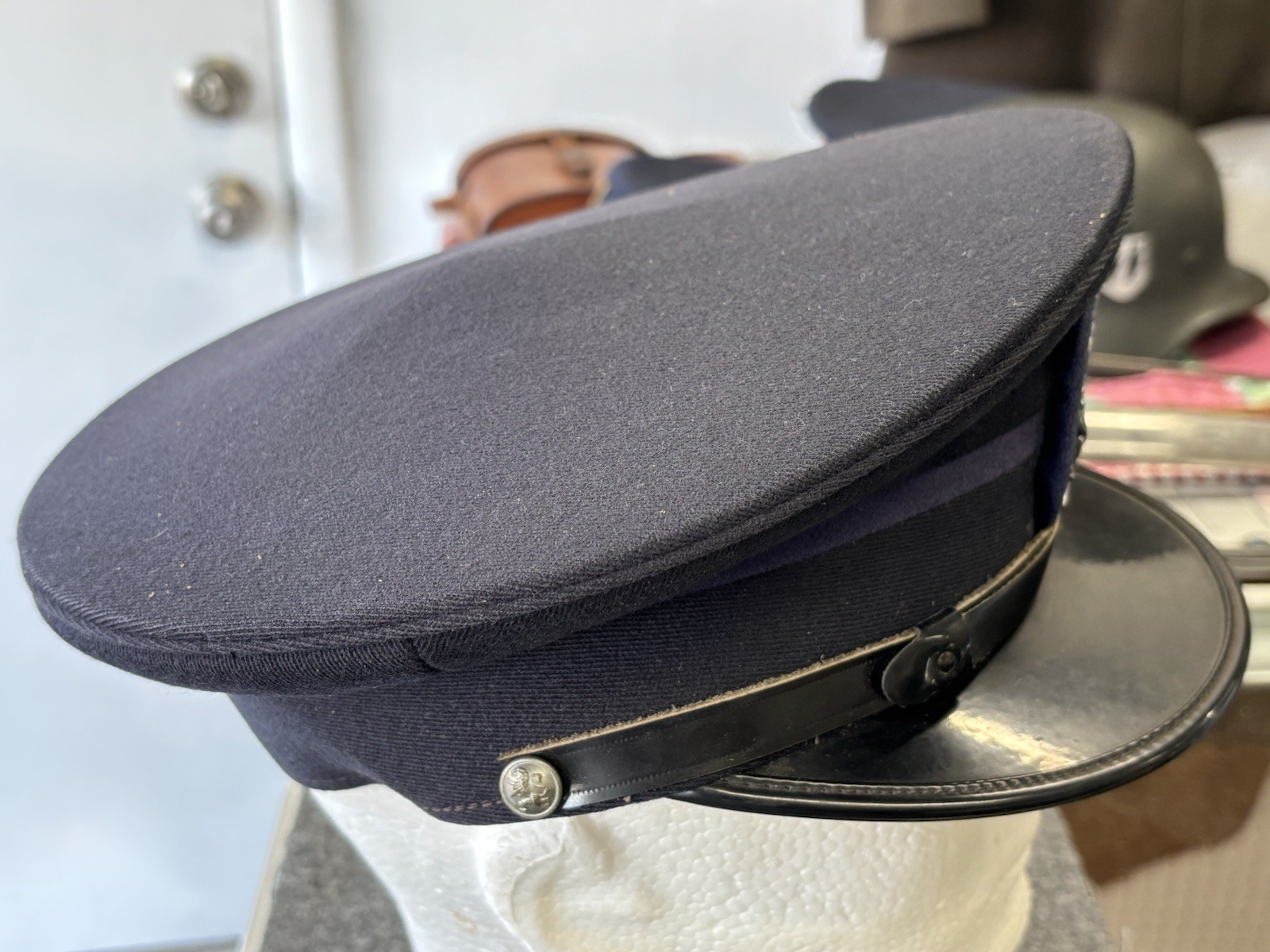 Belgian Air Force Officers Blue Wool Visor Hat