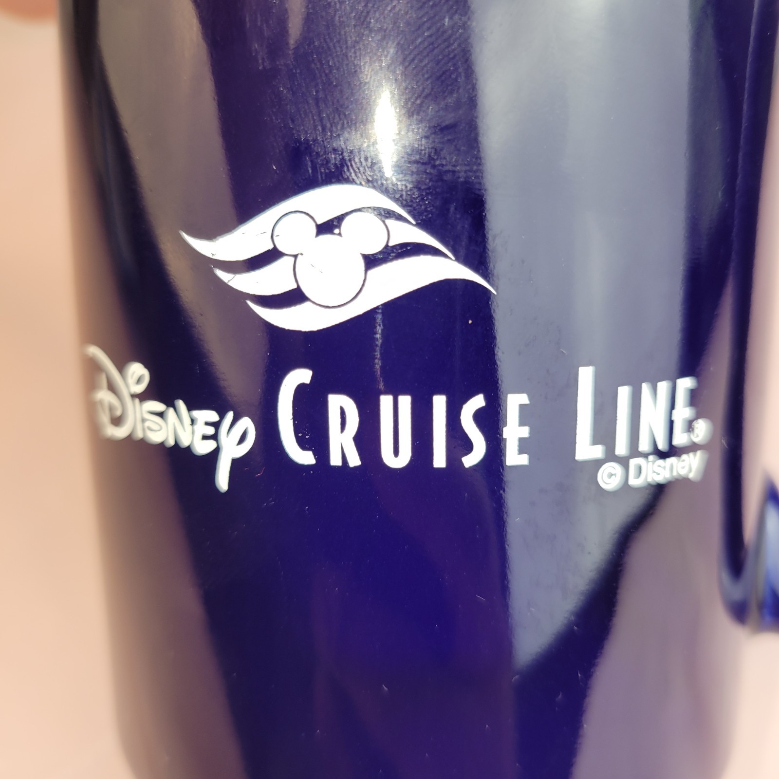 DCL Disney Cruise Line Ship Flag Coffee Mug Navy Blue