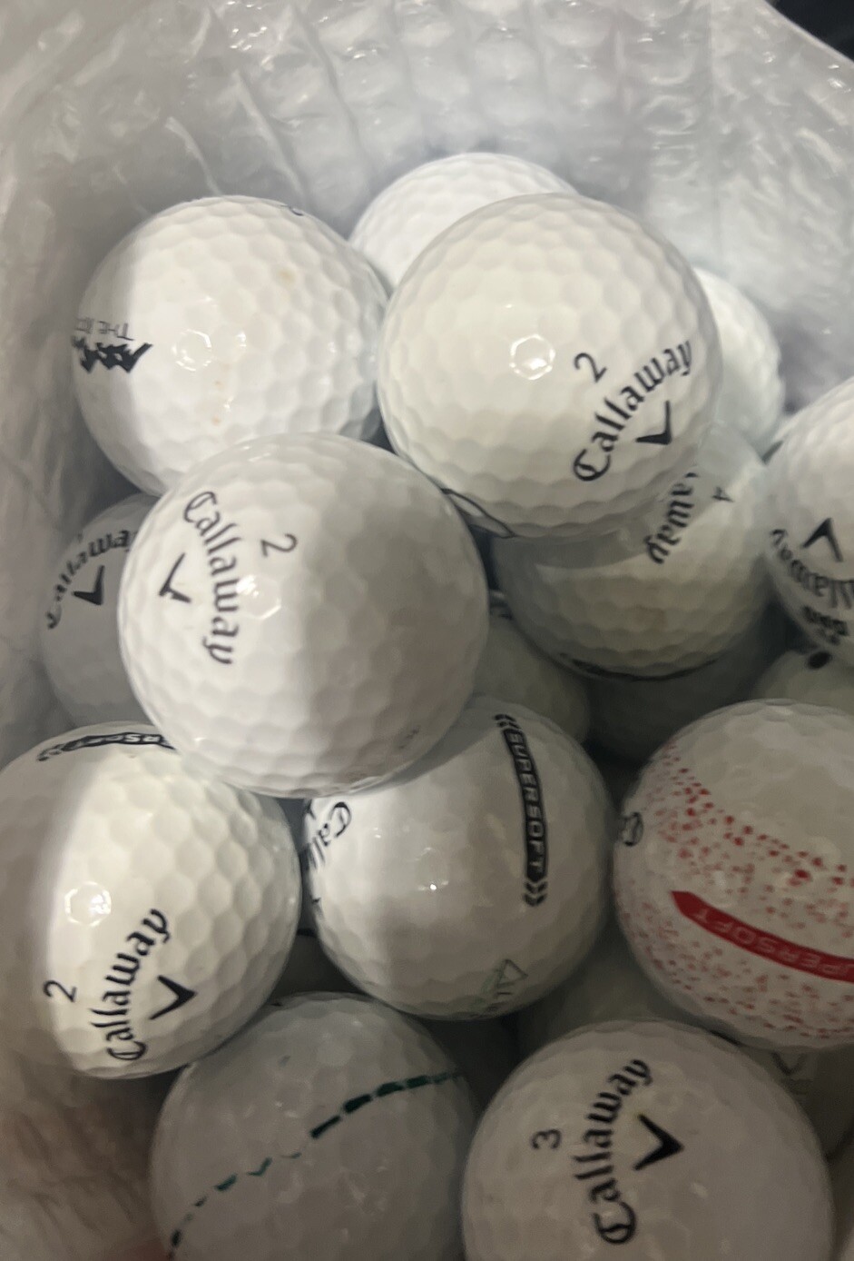 120 Callaway Supersoft Used White Golf Balls Condition (AAAA)