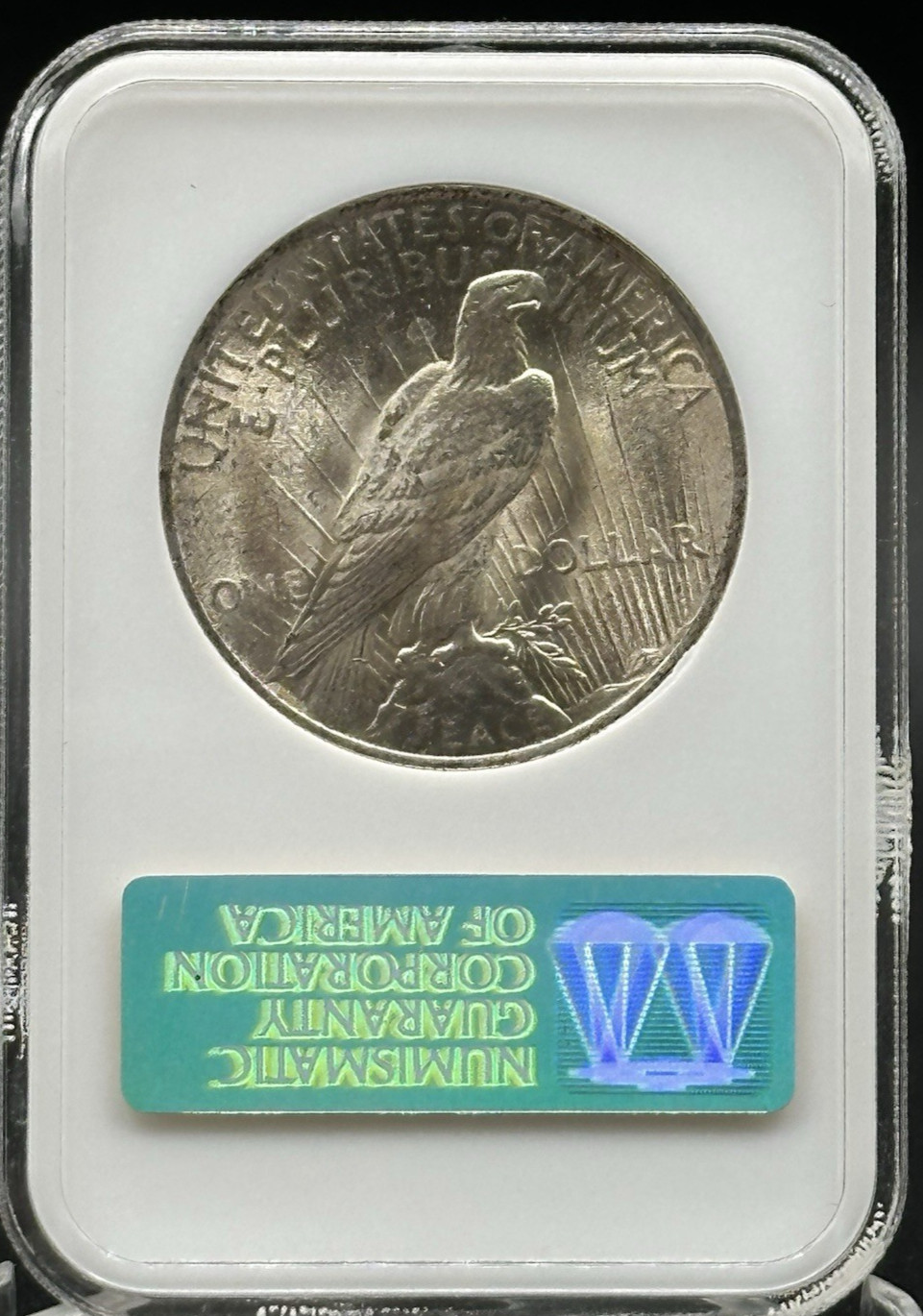 NGC MS 60 1923 Peace Dollar Sample Slab *SC
