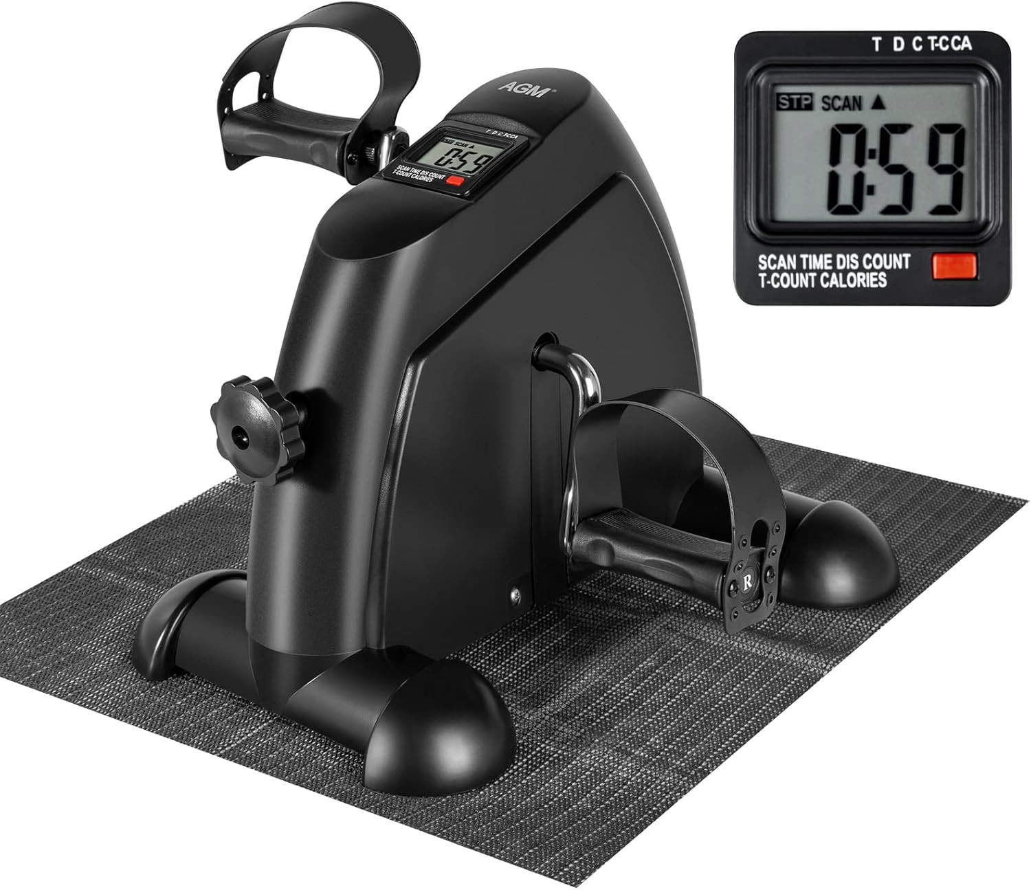 Mini Exercise Bike Arm/Leg Fitness Stepper Bike Under Desk Bike with LCD Display