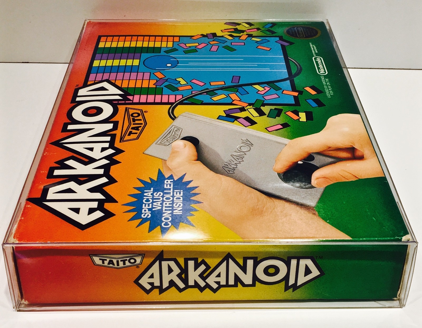 1 Box Protector For ARKANOID NES Game Clear Display Case NINTENDO CIB