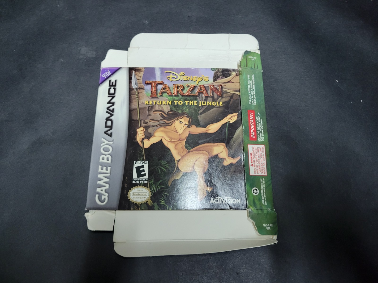 Tarzan Return To The Jungle Gameboy Box Only