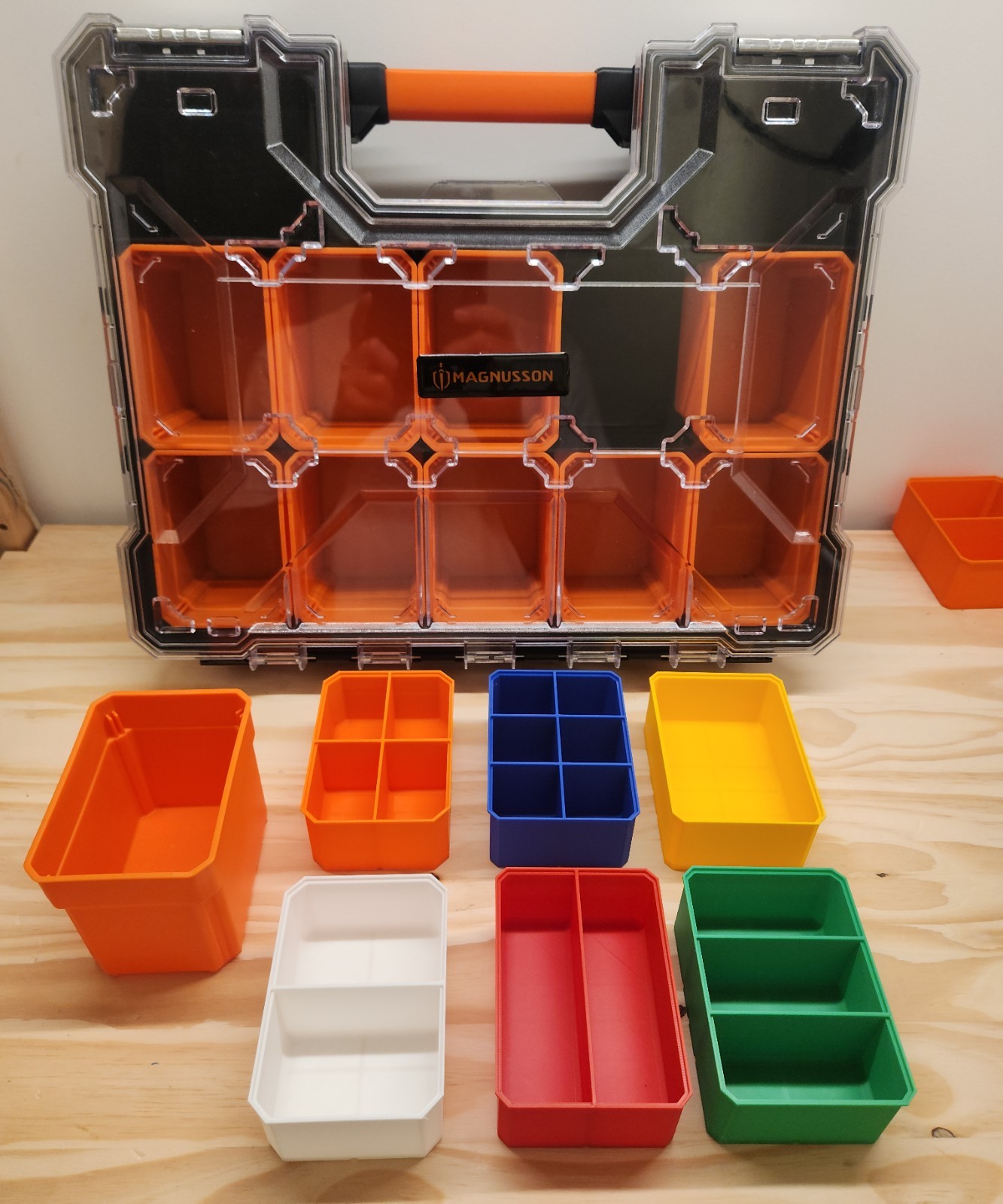 Orange Deep Organiser Stackable Bins – Precise Fit