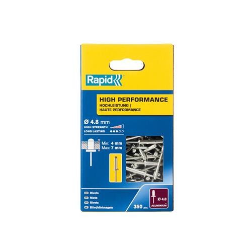 Rapid High Performance Rivets 4.8 x 10mm (Box 350) RPD5001435