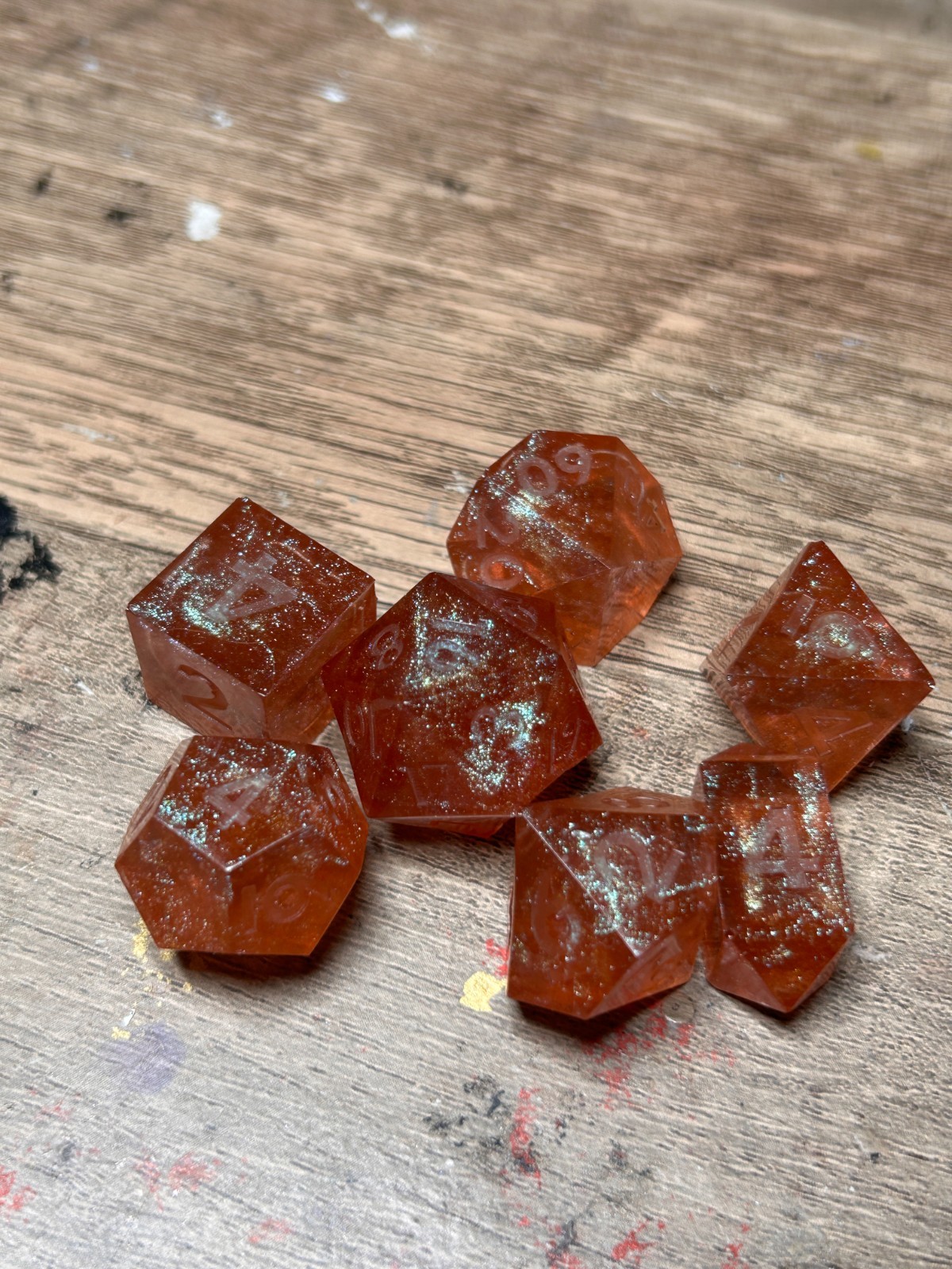 RAW* Dice: Galaxy Color-Shift _ Resin-Cast Dice Set  *See Description* D&D