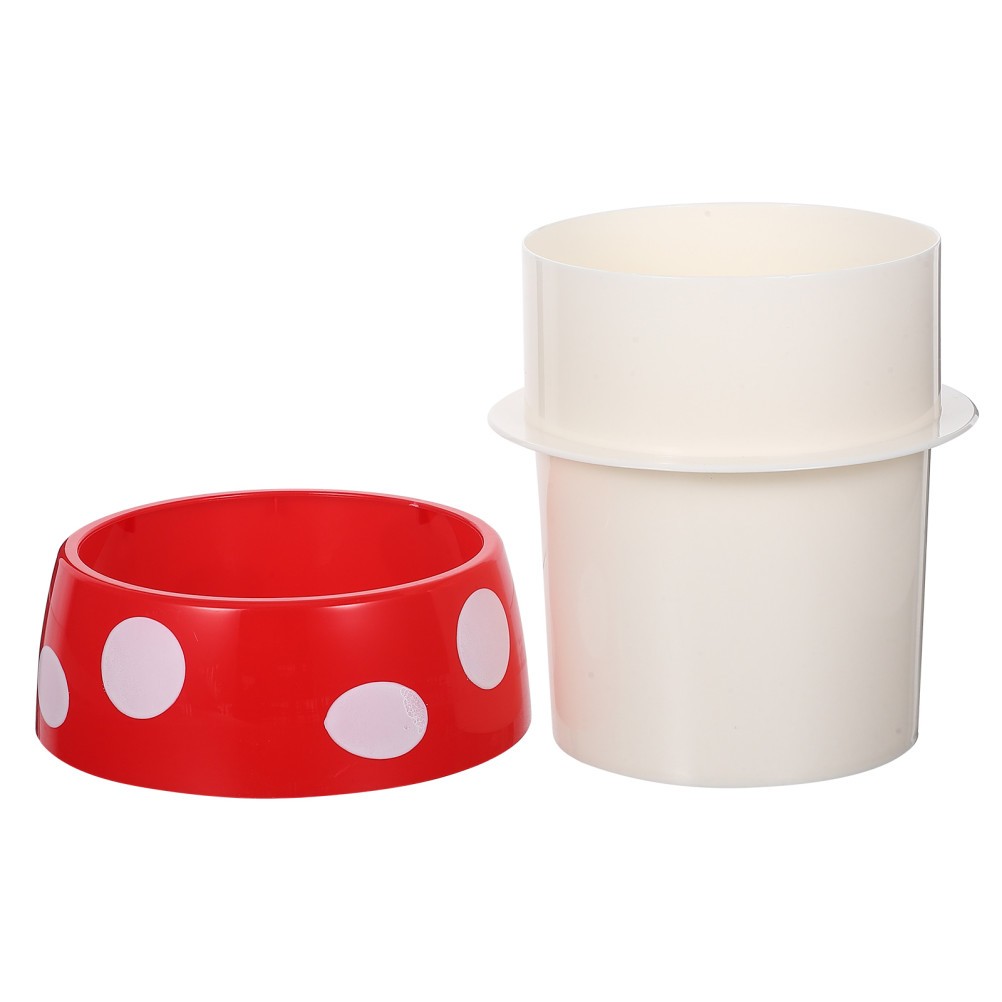Mushroom Shaped Cooking Utensil Holder, Red Polka Dot Storage Jar, Wide