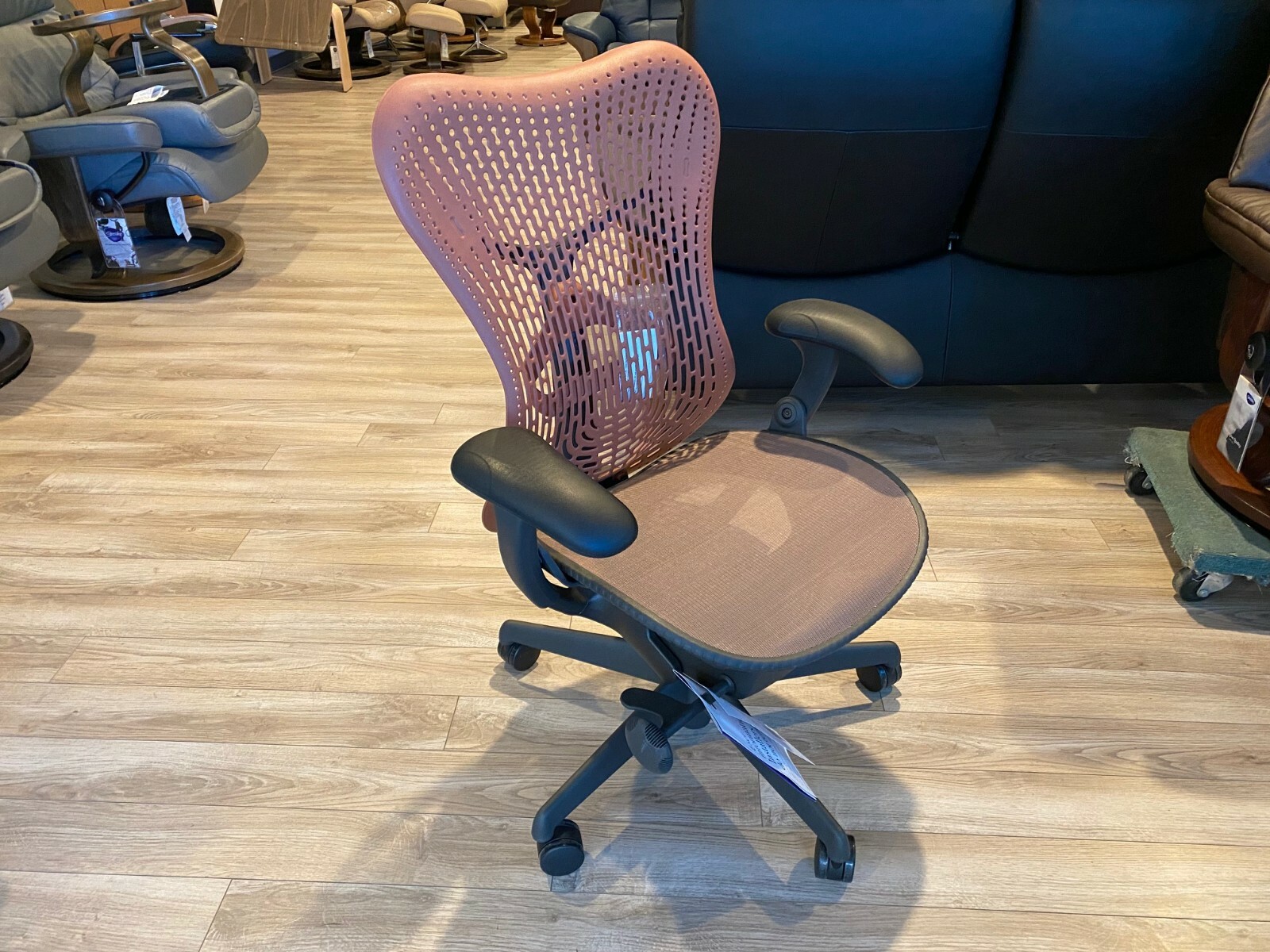 Herman Miller Mirra Office Desk Chair - Terra Cotta Airweave - Graphite Frame