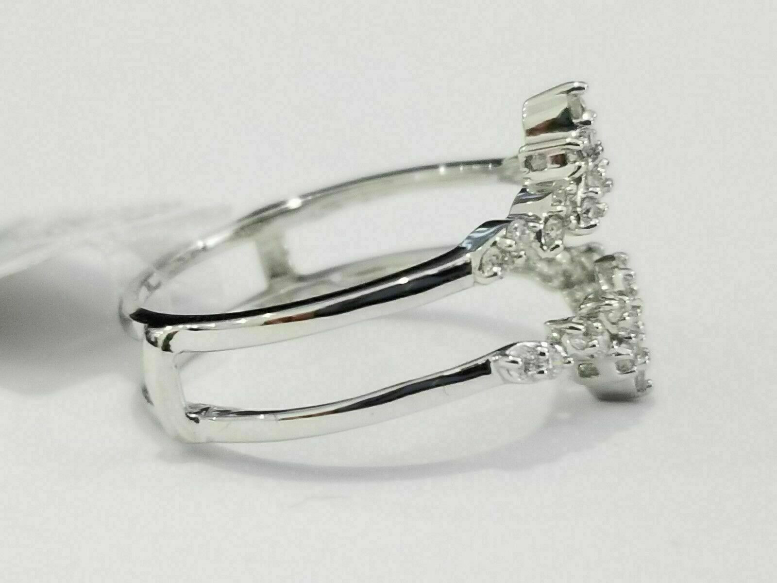 2 Ct Lab Created Round Diamond Enhancer Ring Guard Wrap 14k White Gold Over