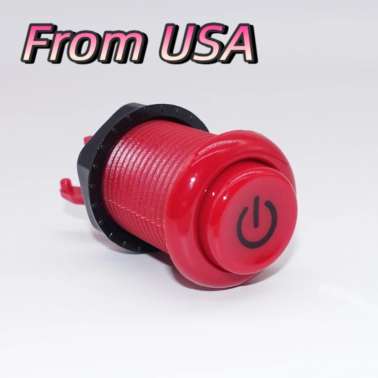 HAPP Style Arcade Game Power Push Button Pattern with Microswitch JAMMA MAME US