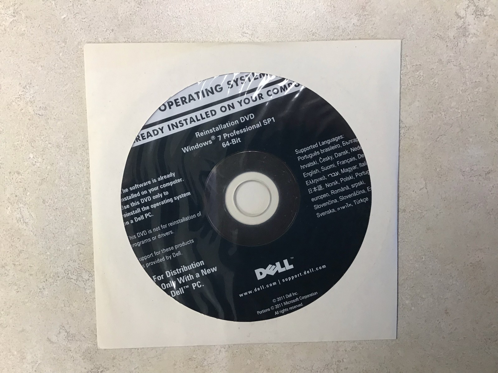 ⭐️⭐️⭐️⭐️⭐️ Dell Windows 7 Professional SP1 Reinstallation Disc Only