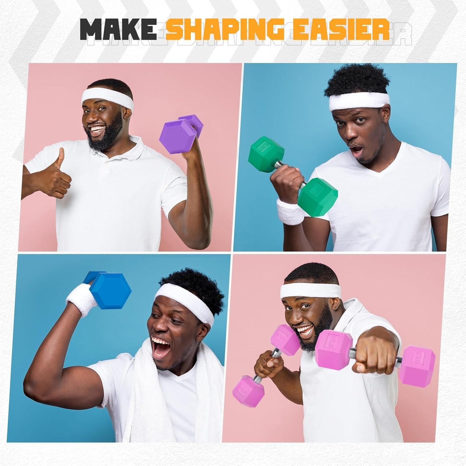 Versatile Light Pink Dumbbells Set - Comfortable, Rust Resistant & Eco-Friendly