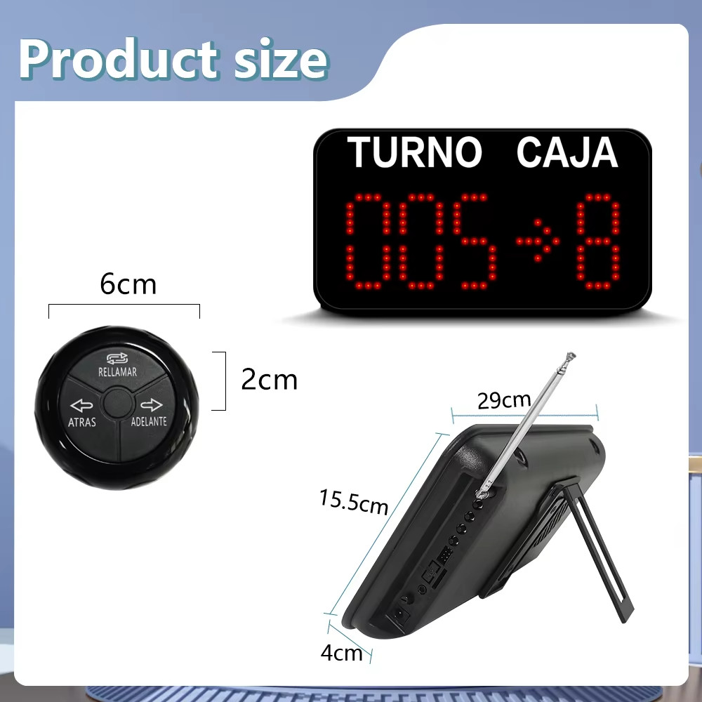 Take A Number System Wireless Remote Call Queue Number Display KIT Management