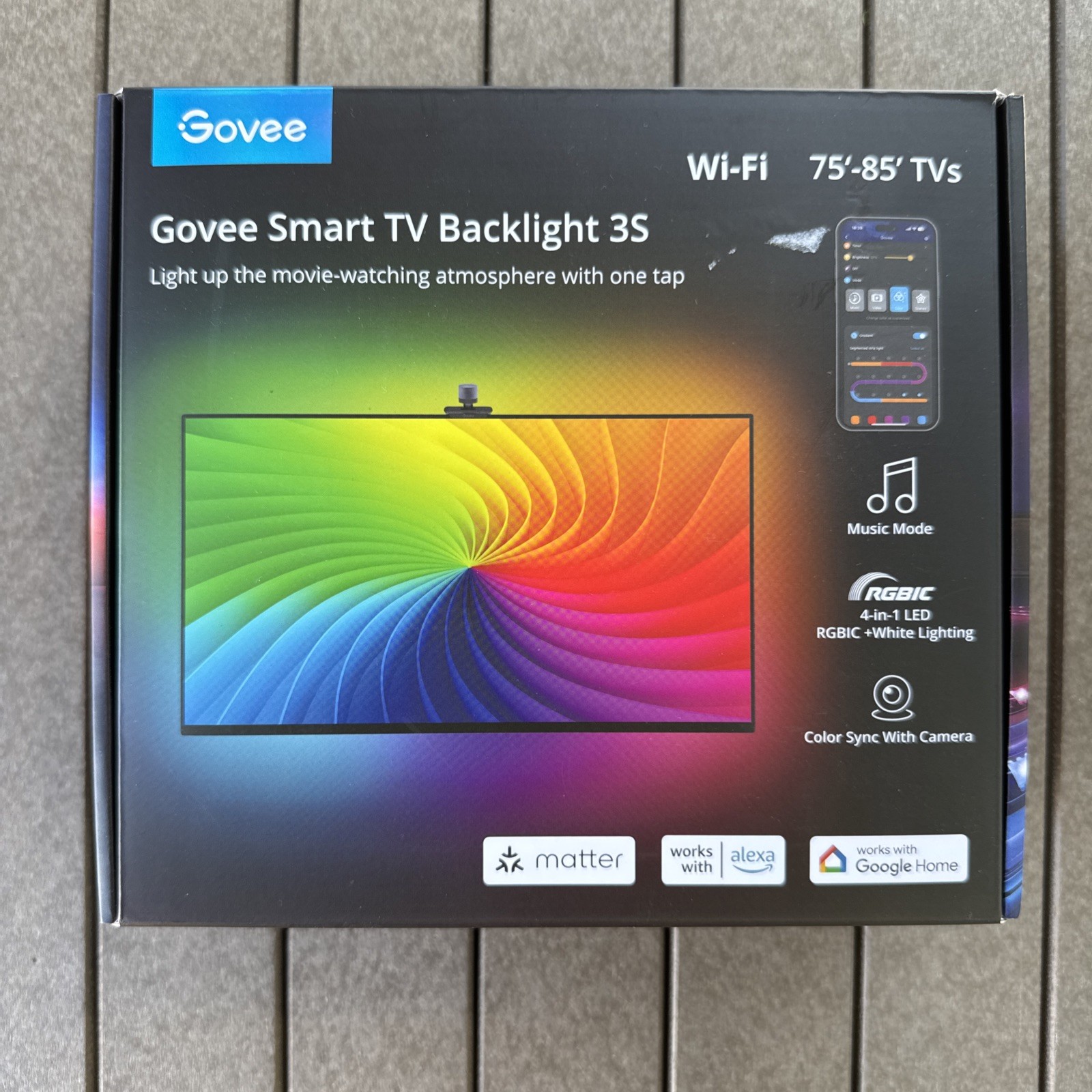 Govee (H6098C) Smart TV Backlight 3S (75"-85" TVs) NEW SEALED SHIPS NOW