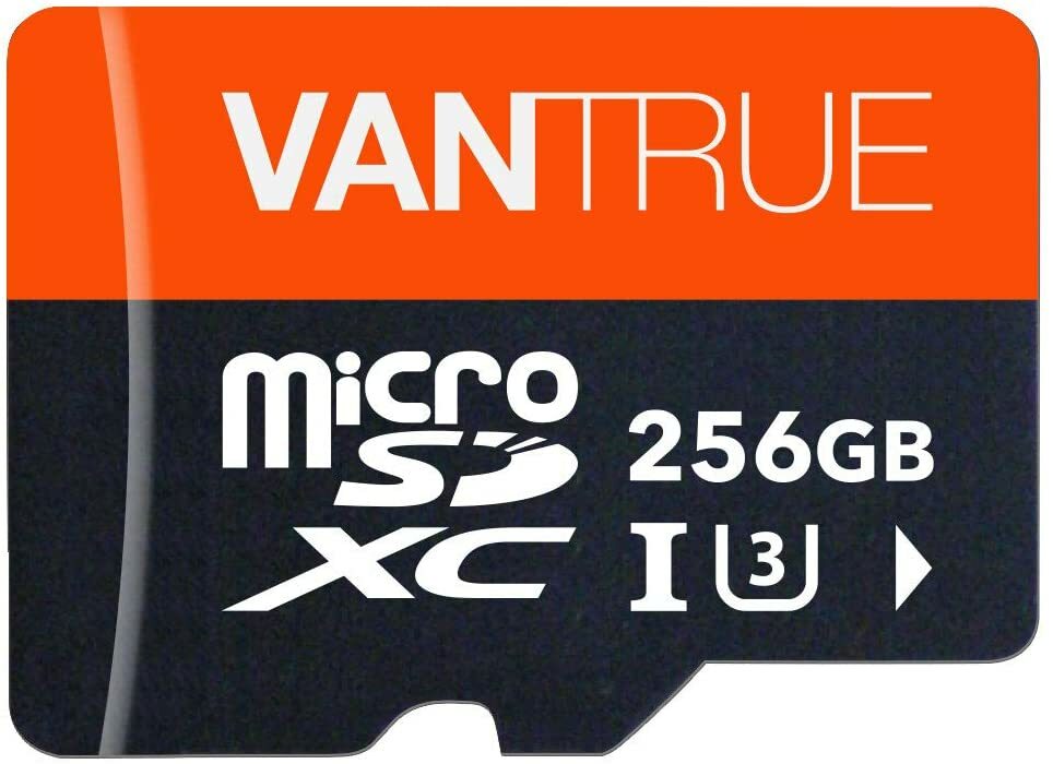 Vantrue MicroSDXC UHS-I U3 V30 Class 10 4K UHD SD Card (256GB)