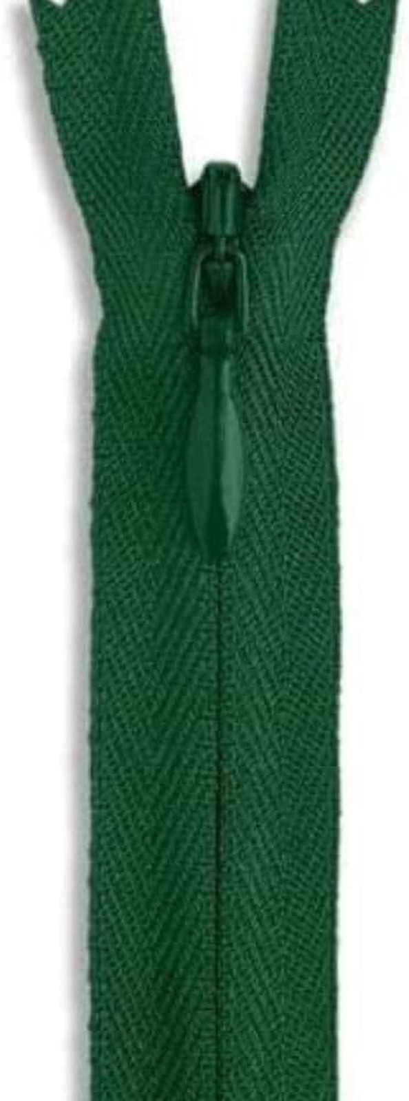 12" Green Zipper Crafts - Non-Separating Nylon Zipper for Sewing