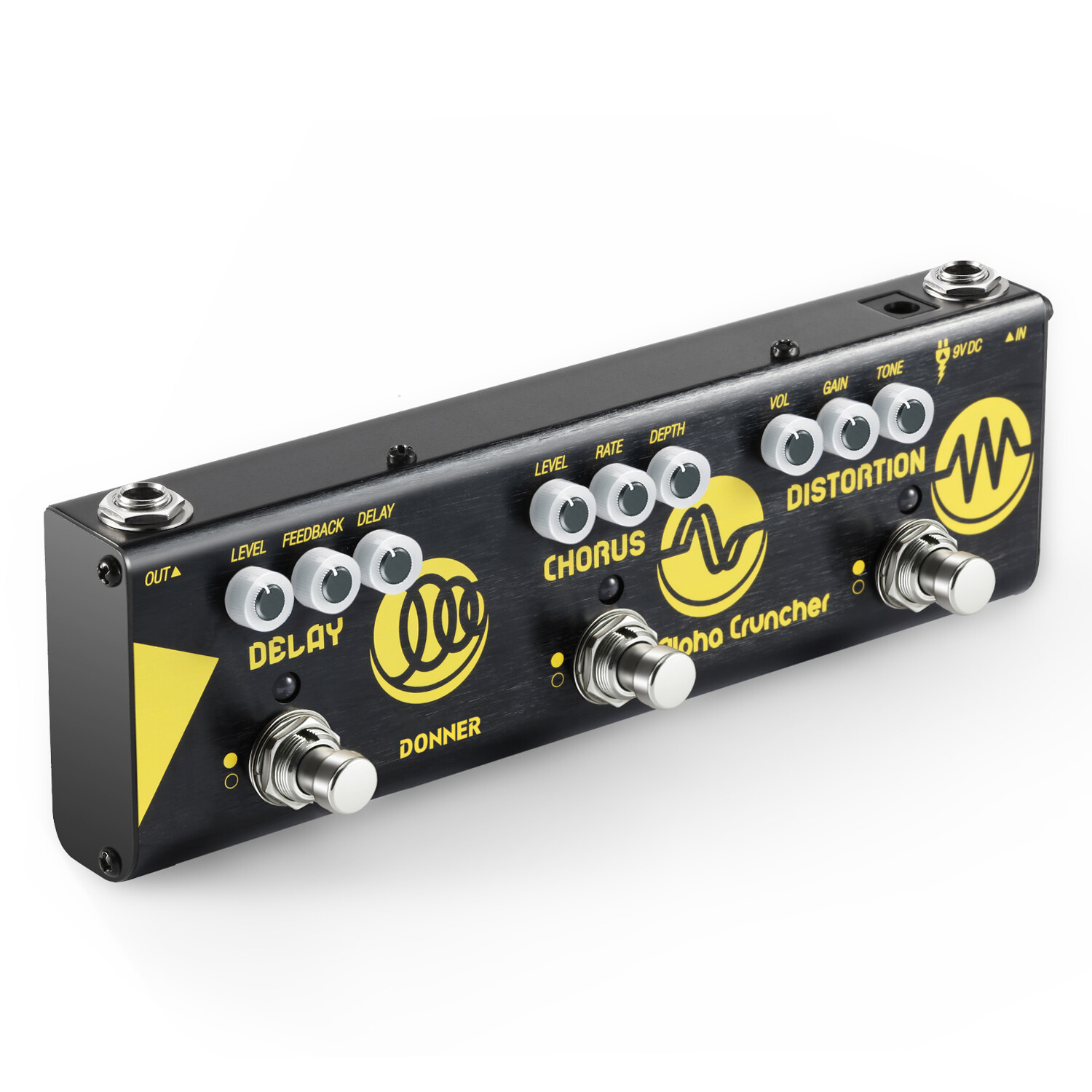 Donner Multi Effects Pedal Delay Chorus Distortion | Alpha Cruncher