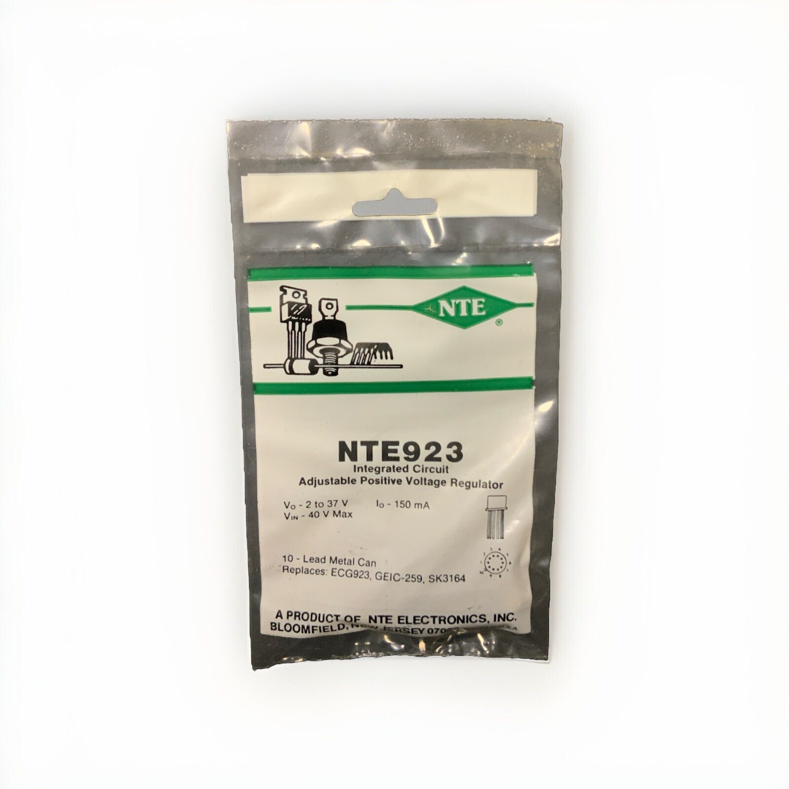 NTE923 IC Adjustable Positive Voltage Regulator 10 Lead ECG923 GEIC-259 SK3164