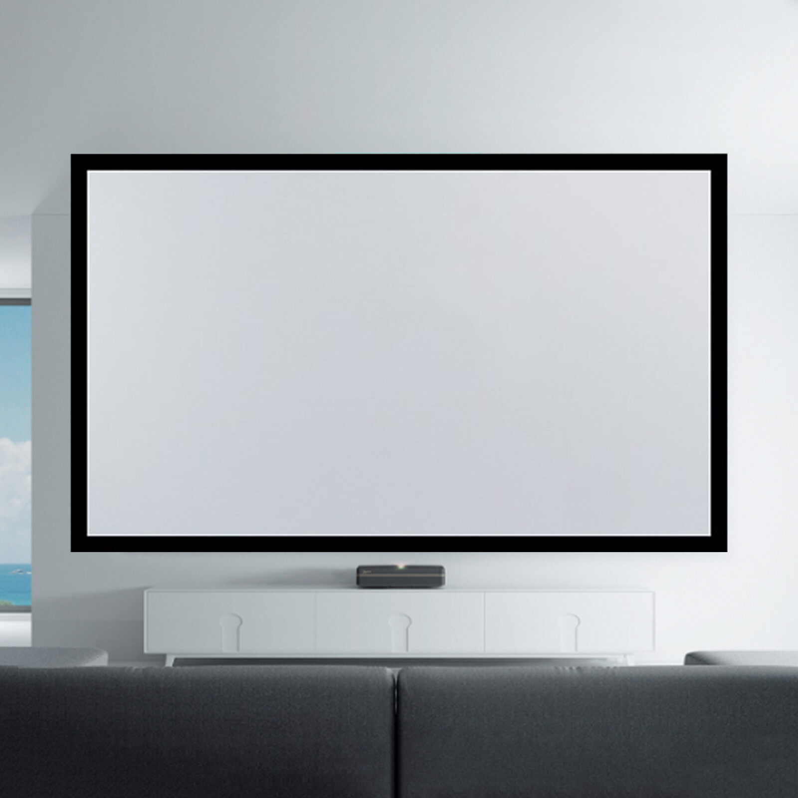 135" Inch Fixed Aluminum Frame Projector Screen Home Theatre HD TV Projection