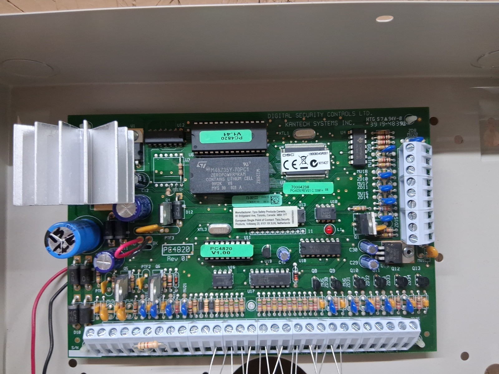 DSC MAXSYS PC4820 v 1.41 Data Interface Module Panel