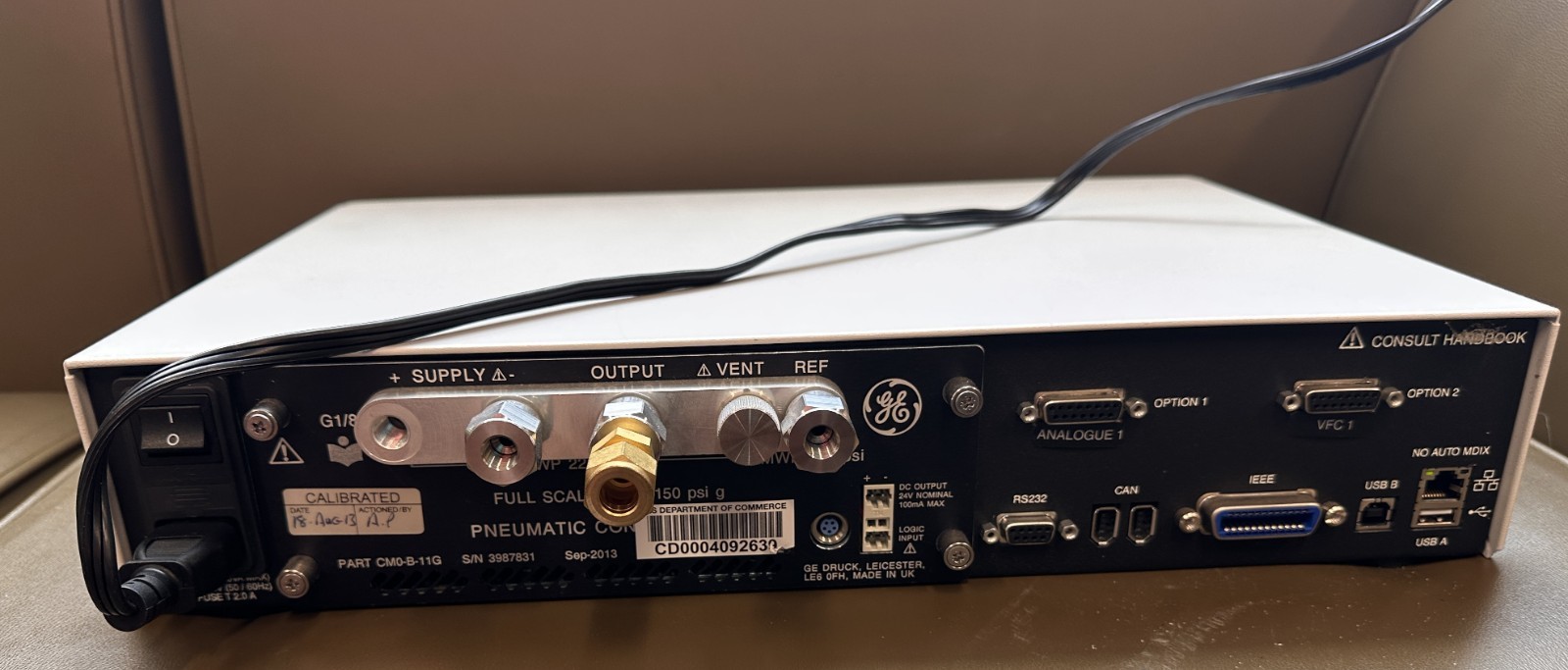 Used DRUCK PACE5000 Pressure Controller w/ CM0-B-11G Control Module