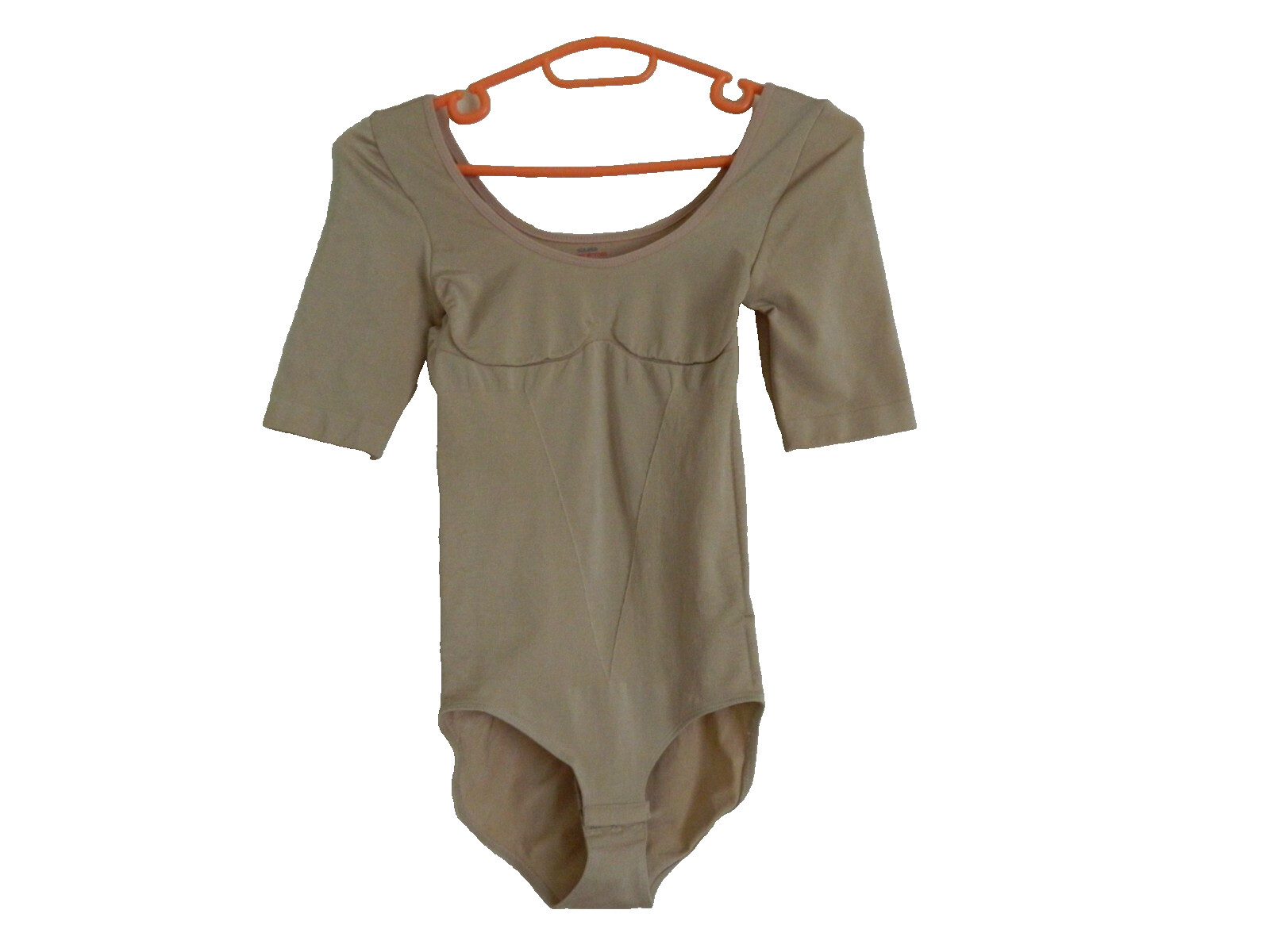 New CUO Secret Slimmer Women's Body Shapewear Beige Short Sleeve Size 14