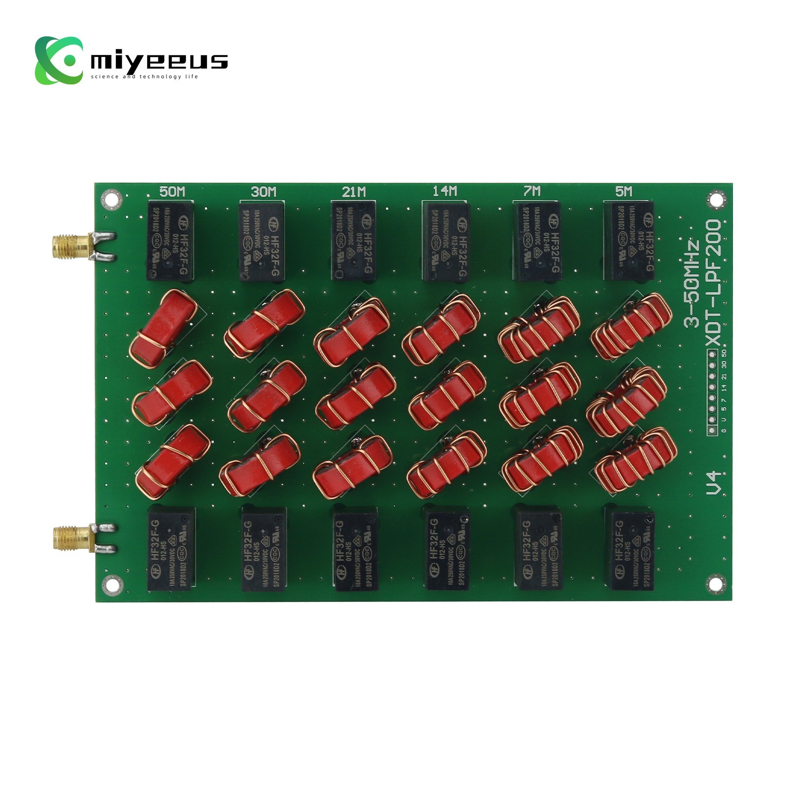 3-50MHz XDT-LPF200V4 Low Pass Filter Supports 6m/10m/15m/20m/40m/80m Bands my2