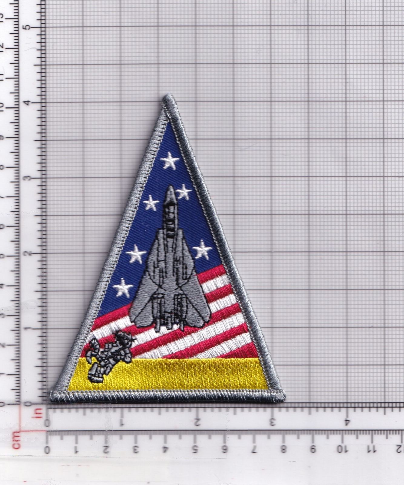 F-14 Tomcat Triangle Patch – With Hook and Loop, 4"