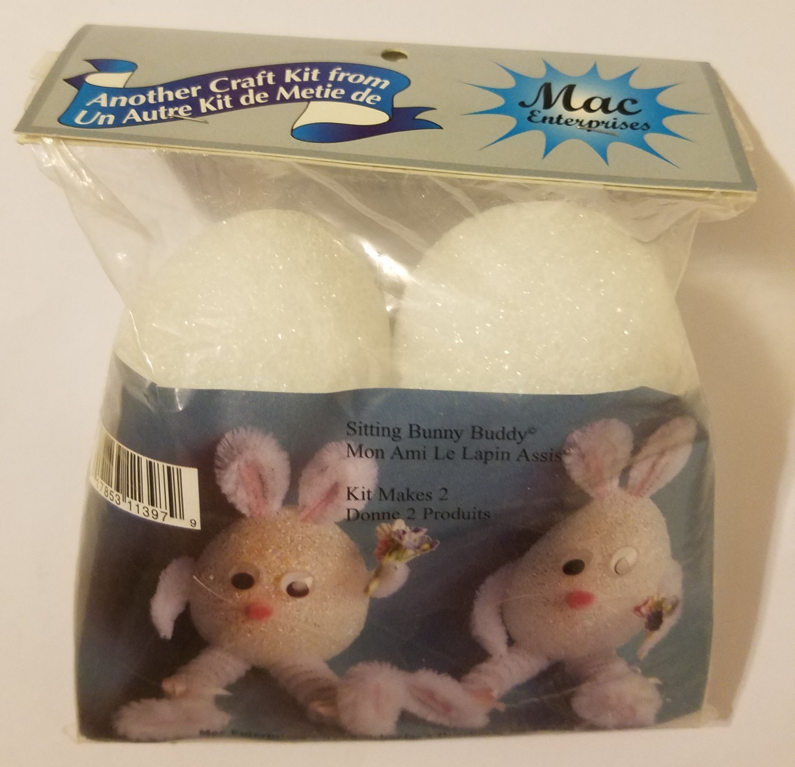 Sitting Bunny Buddy Easter Kids' Styrofoam Craft Project Kit Mac Enterprises