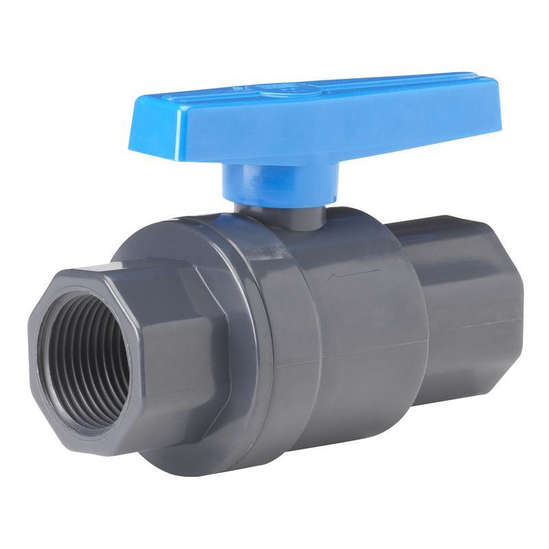 NDS LT-1000-T 150 PSI PVC Schedule 80 Lead-Free Socket Ball Valve 1 FIP in.