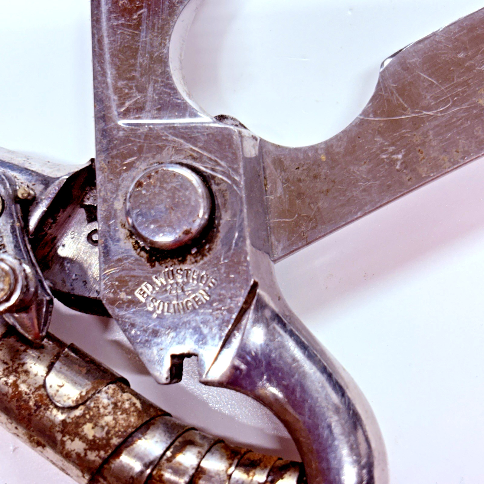 VTG Poultry Shears Stainless Maker Recosa Solingen 9.5"L Sharp-Well Used-Locking