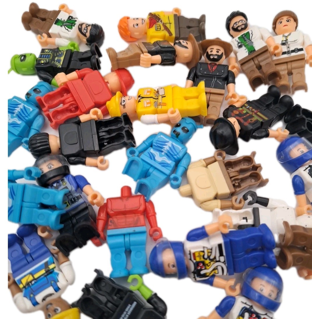 Vintage Mega Block Mini Figure Lot 26 Kids Toys Crafts Cake Toppers