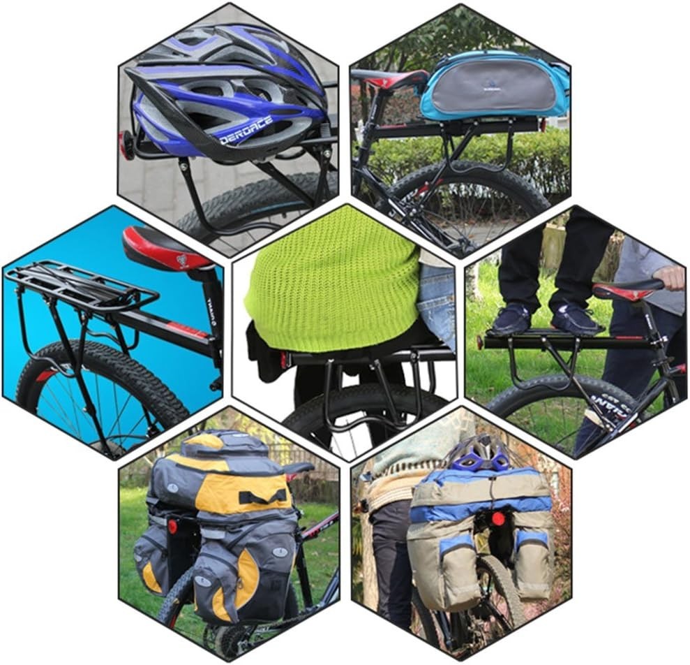 Rear Bike Rack Bicycle Cargo Rack Quick Release Adjustable Alloy Bicycle Carr...
